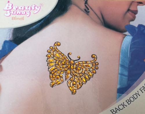 Papillon tatouage autocollant (3 coloris)