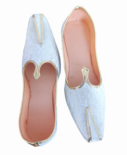 Gold and White indian Shoes for men