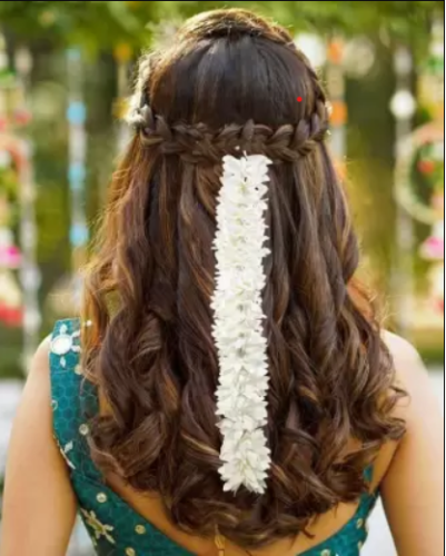 Fleurs cheveux pour coiffure style indienne (2 coloris)