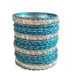 Bracelets Argenté avec couleur (17 coloris) Couleur : Bleu turquoise