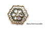 Indian Flower Ring (9 colors) Couleur : Green/White