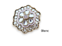 Indian Flower Ring (9 colors) Couleur : Blanc