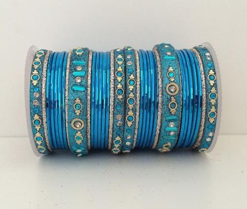 Bracelets Indiens Bleu Turquoise Taille 5.5 cm et 6 cm