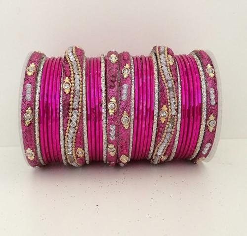 Lot Bracelets indiens Fuschia