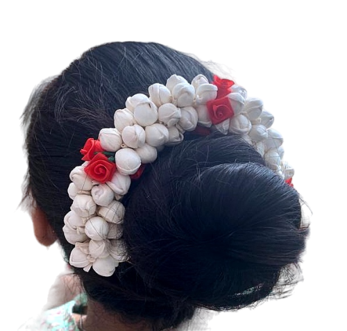Fleurs Jasmin artificielles cheveux indiens