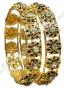 Bracelets dorés Fleurs- Taille 5.5 cm