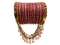 Bracelets avec pendants (4 coloris) Couleur : Rose 
