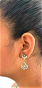 Boucles d'oreilles indienne Blanc/vert